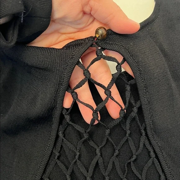 STAUD SUZEL BLACK KNIT  LONG SLEEVE MAXI DRESS SMALL - Picture 11 of 14